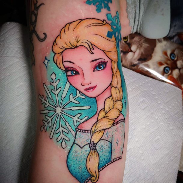 Elaborate Styles For Womens Elsa Tattoo