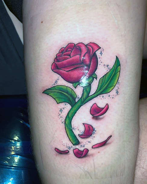 Elaborate Styles For Womens Enchanted Rose Tattoo