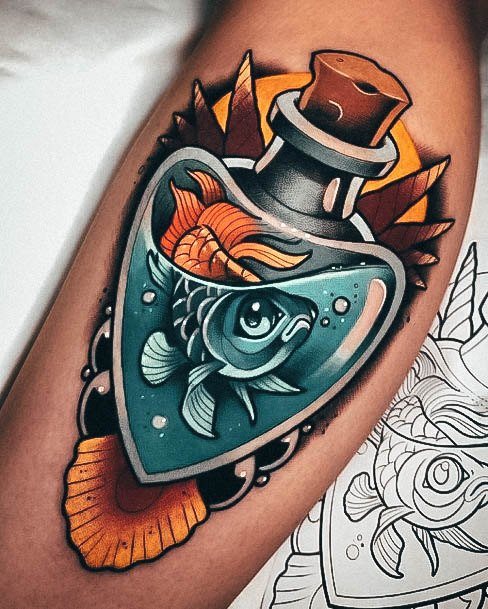 Elaborate Styles For Womens Fish Tattoo