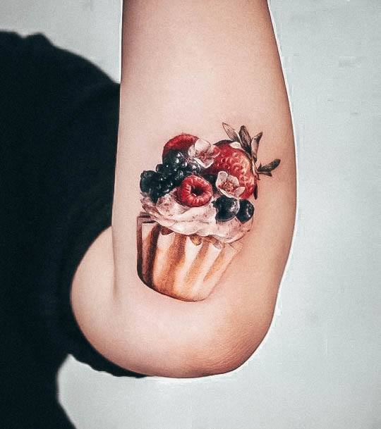 Elaborate Styles For Womens Food Tattoo