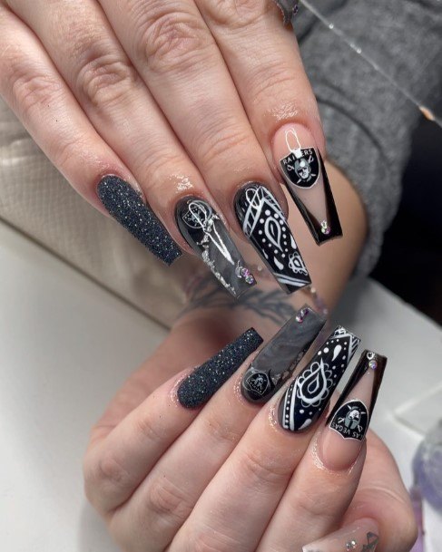 Elaborate Styles For Womens Football Nail