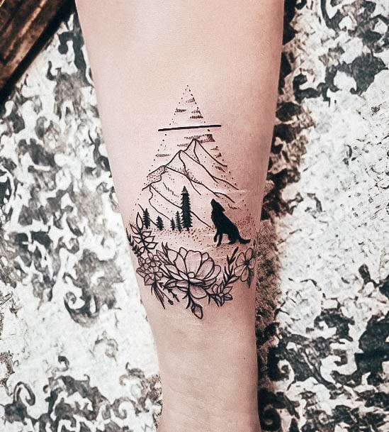 Elaborate Styles For Womens Forest Tattoo