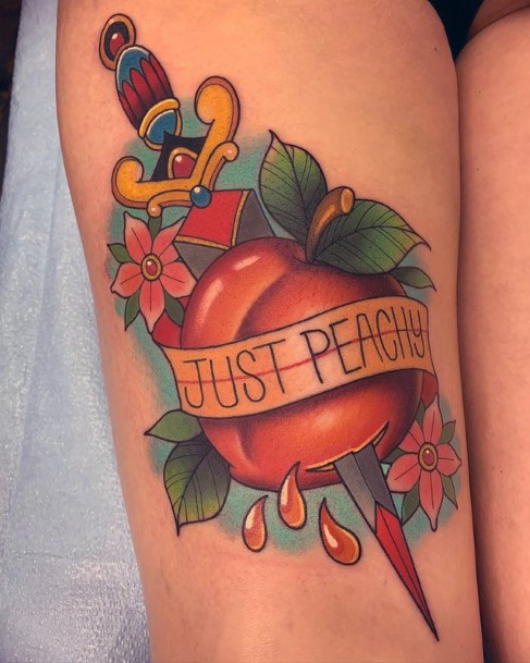 Elaborate Styles For Womens Fruit Tattoo