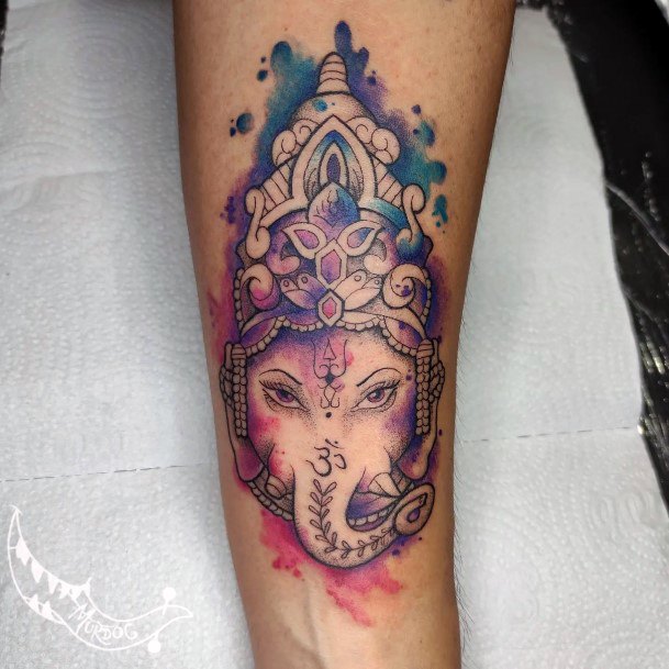 Elaborate Styles For Womens Ganesha Tattoo