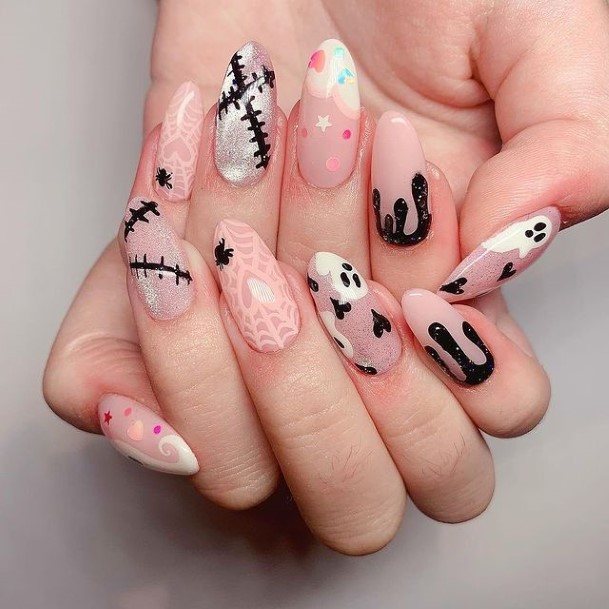 Elaborate Styles For Womens Ghost Nail