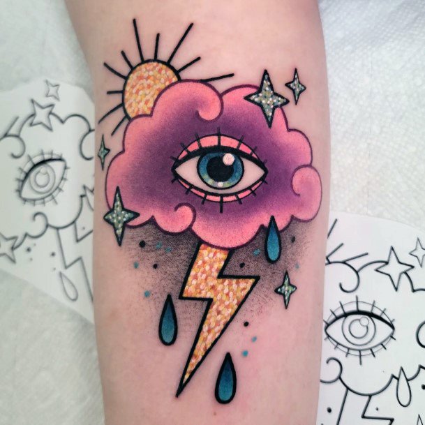 Elaborate Styles For Womens Glitter Tattoo