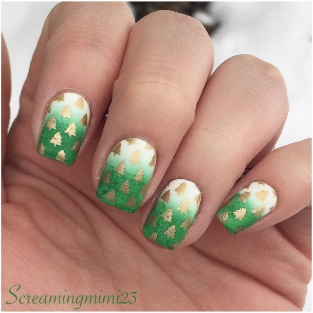 Top 100 Best Green And White Nails For Women - Cute Design Ideas