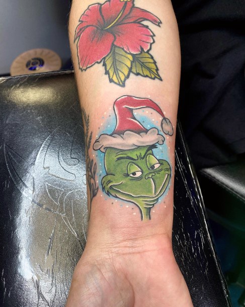 Elaborate Styles For Womens Grinch Tattoo