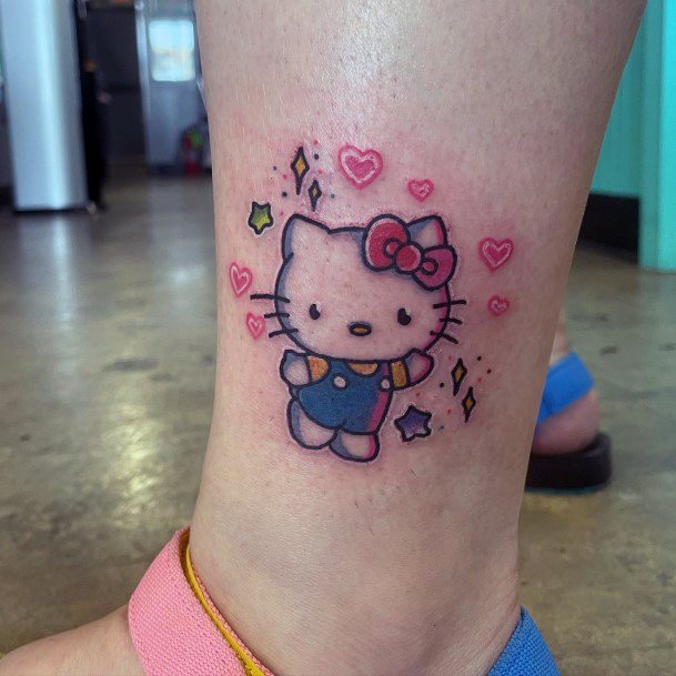 Elaborate Styles For Womens Hello Kitty Tattoo