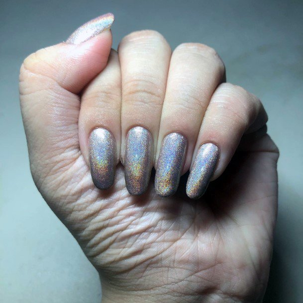 Elaborate Styles For Womens Holographic Nail