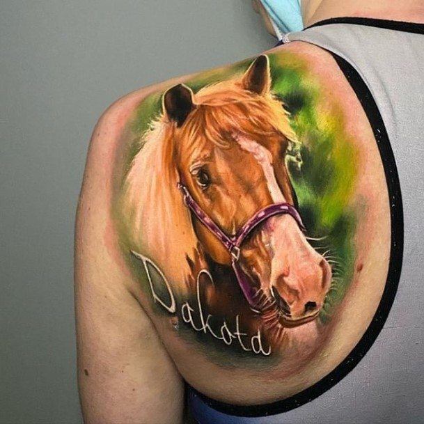 Elaborate Styles For Womens Horse Tattoo