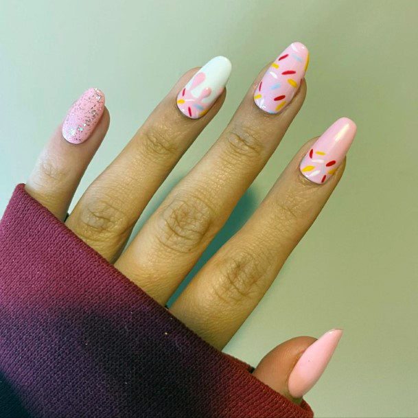 Elaborate Styles For Womens Ice Cream Nail