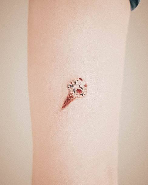 Elaborate Styles For Womens Ice Cream Tattoo