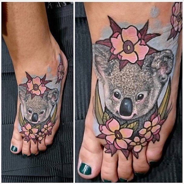 Elaborate Styles For Womens Koala Tattoo