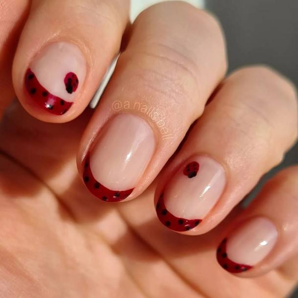 Elaborate Styles For Womens Ladybug Nail