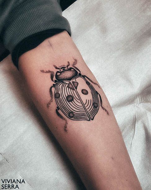 Elaborate Styles For Womens Ladybug Tattoo