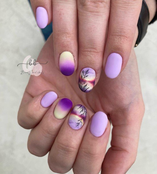 Elaborate Styles For Womens Landscape Nail