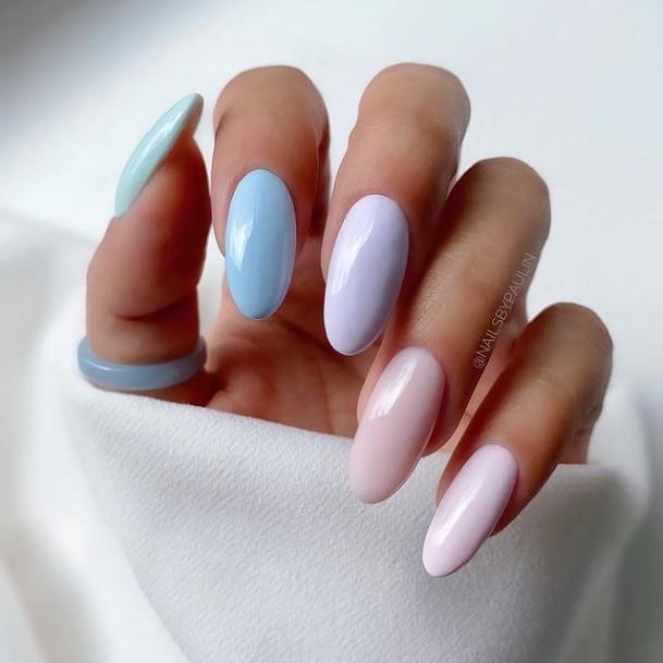 Elaborate Styles For Womens Light Blue Nail