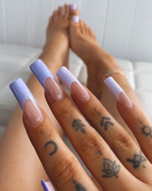 Elaborate Styles For Womens Lilac Nail