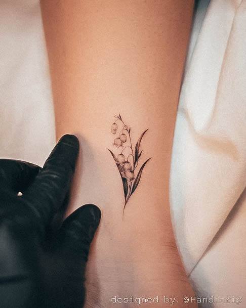 Elaborate Styles For Womens Lily Of The Valley Tattoo