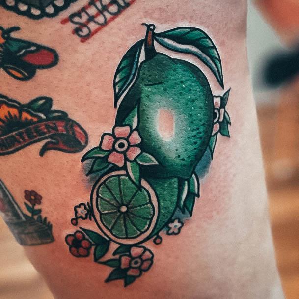 Elaborate Styles For Womens Lime Tattoo