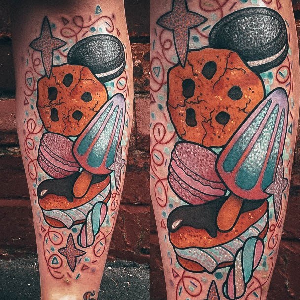 Elaborate Styles For Womens Macaron Tattoo