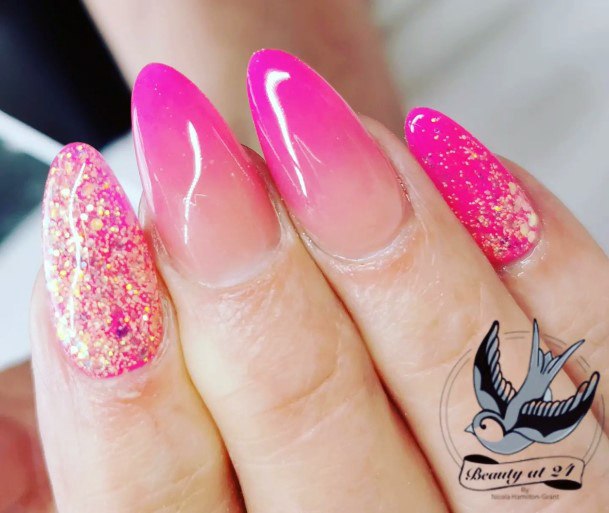 Elaborate Styles For Womens Magenta Nail