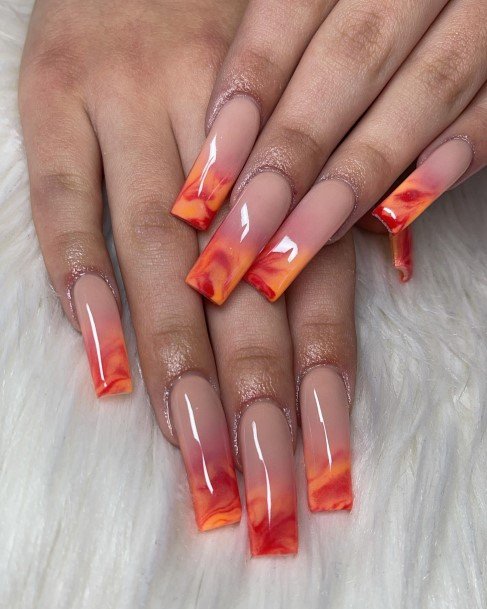 Elaborate Styles For Womens Marble Nail