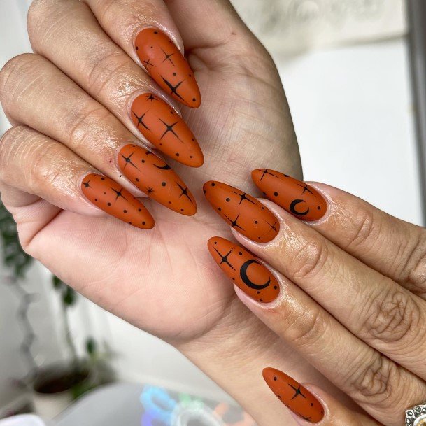 Elaborate Styles For Womens Matte Fall Nail