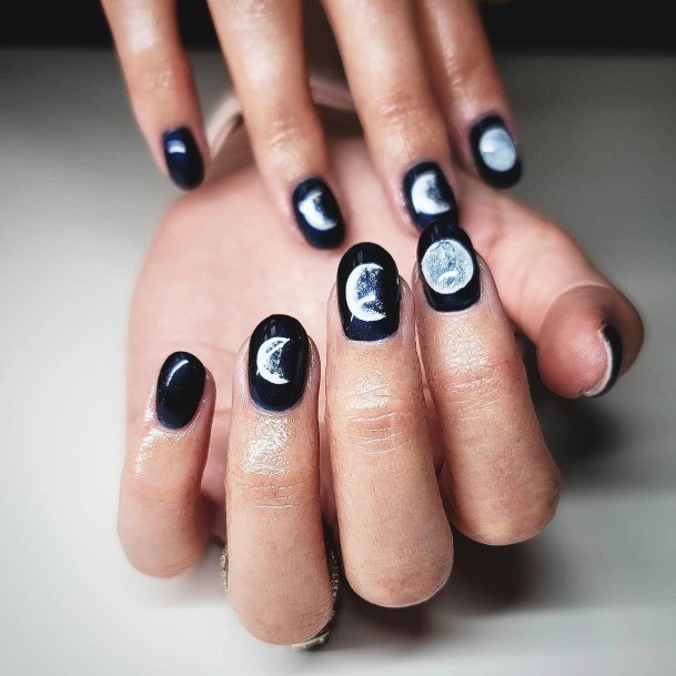 Elaborate Styles For Womens New Moon Nail