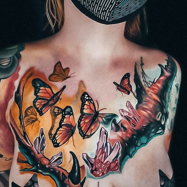 Elaborate Styles For Womens New School Tattoo