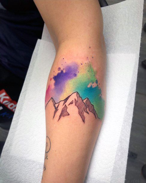 Elaborate Styles For Womens Northern Lights Tattoo