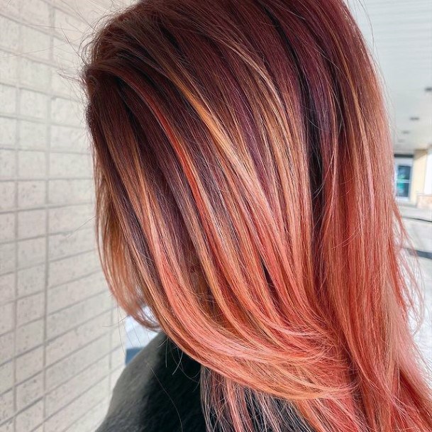 Elaborate Styles For Womens Orange Ombre Hairstyles