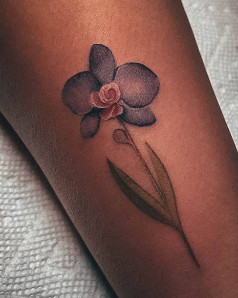 Elaborate Styles For Womens Orchid Tattoo