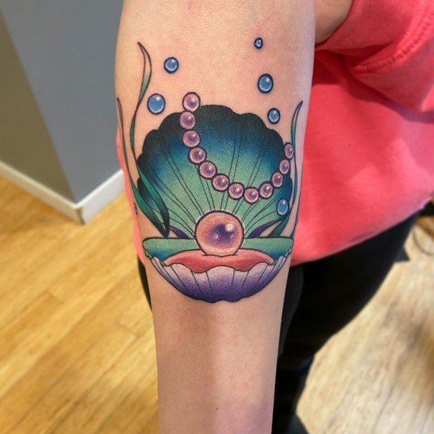 Elaborate Styles For Womens Oyster Tattoo