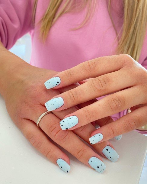 Elaborate Styles For Womens Pale Blue Nail