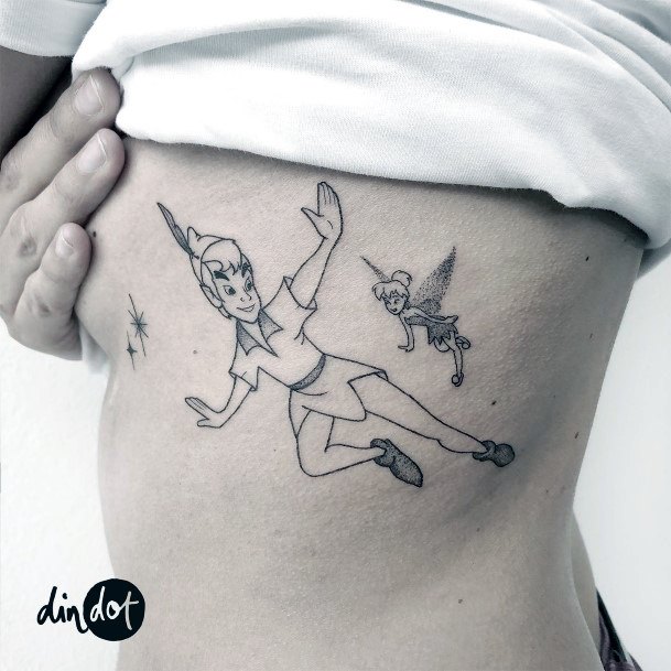 Elaborate Styles For Womens Peter Pan Tattoo