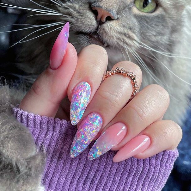 Elaborate Styles For Womens Pink Summer Nail