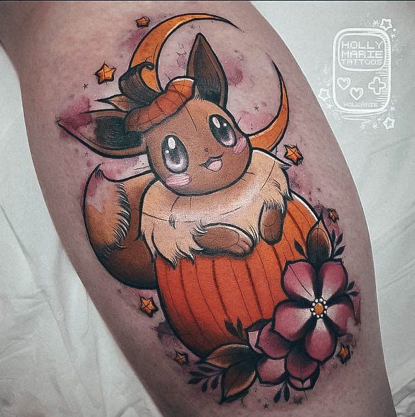 Elaborate Styles For Womens Pokemon Tattoo