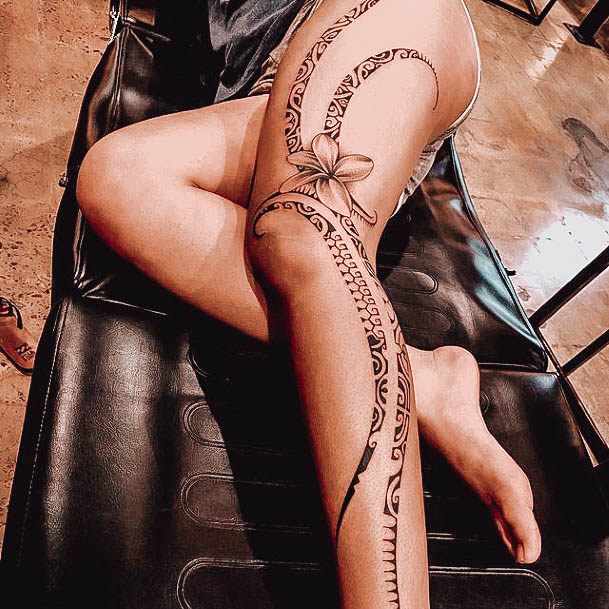 Elaborate Styles For Womens Polynesian Tattoo