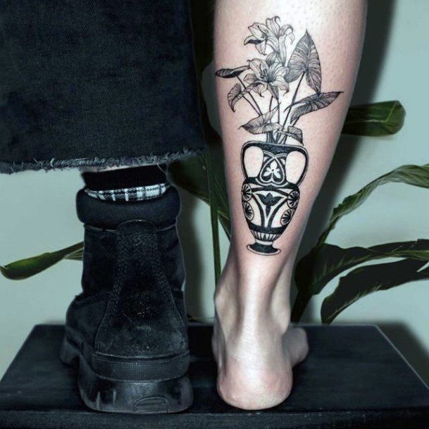 Elaborate Styles For Womens Pottery Tattoo