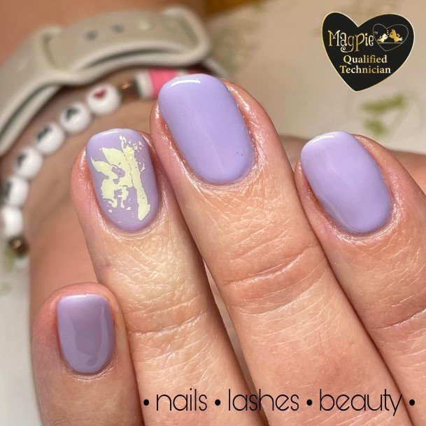 Elaborate Styles For Womens Purple And Yellow Nail