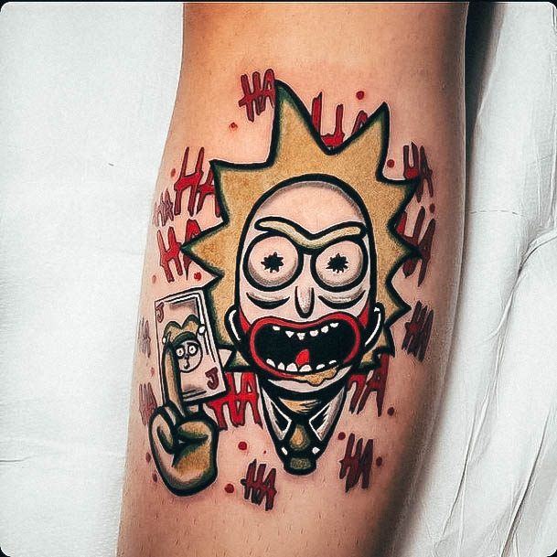 Elaborate Styles For Womens Rick And Morty Tattoo