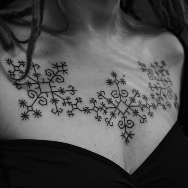 Elaborate Styles For Womens Sacred Geometry Tattoo