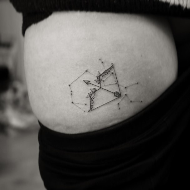 Elaborate Styles For Womens Sagittarius Tattoo Hip