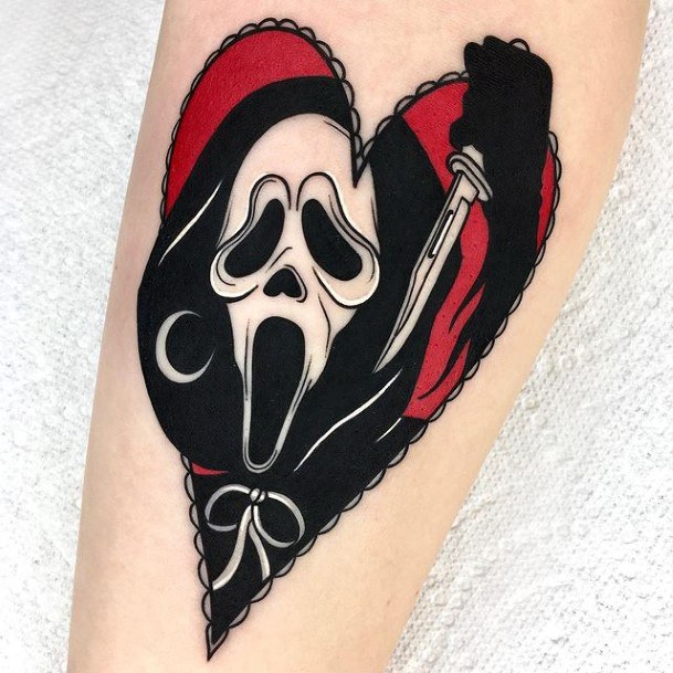 Elaborate Styles For Womens Scream Tattoo