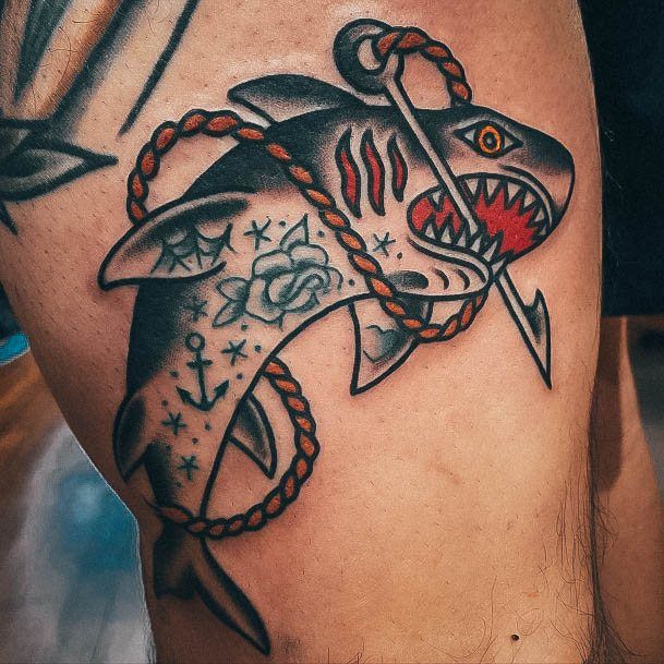 Elaborate Styles For Womens Shark Tattoo