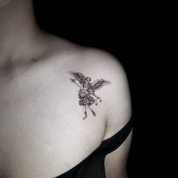 Elaborate Styles For Womens St Michael Tattoo