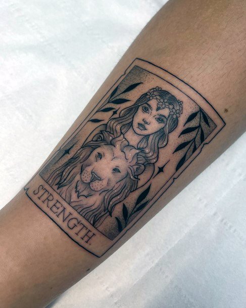 Elaborate Styles For Womens Tarot Card Tattoo