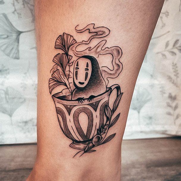 Elaborate Styles For Womens Tea Cup Tattoo